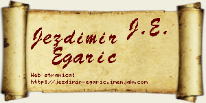 Jezdimir Egarić vizit kartica